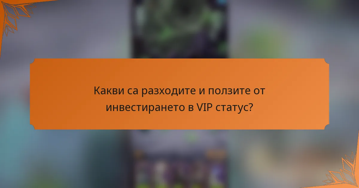 Какви са разходите и ползите от инвестирането в VIP статус?